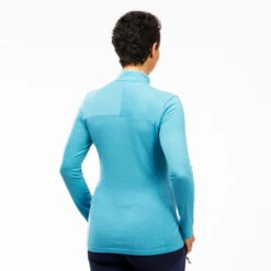 Women’s Long-sleeved Merino Zipped Neck T-shirt -Forclaz k11b1b2735b2bdc6089ce30f5fb9a49ae