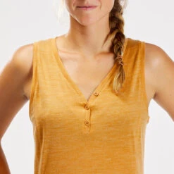 Women's Travel Trekking Merino Wool Tank Top Travel 500 -Forclaz k1a90ece79560706e183db345500e1553