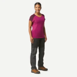 Women’s Merino Wool Short-sleeved Trekking T -Forclaz k26bb332e5a50c1f032883db7ceaac42a