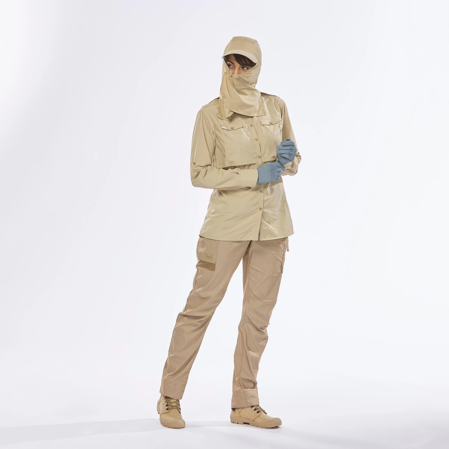 Women's Desert Trekking Anti-UV Trousers Desert 900 11 Women's Desert Trekking Anti-UV Trousers Desert 900 - Image 9