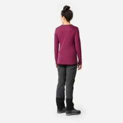 Women's Long-sleeve Merino Wool T-shirt -Forclaz k6efade5d436065bd4b9b08cd96fa5038
