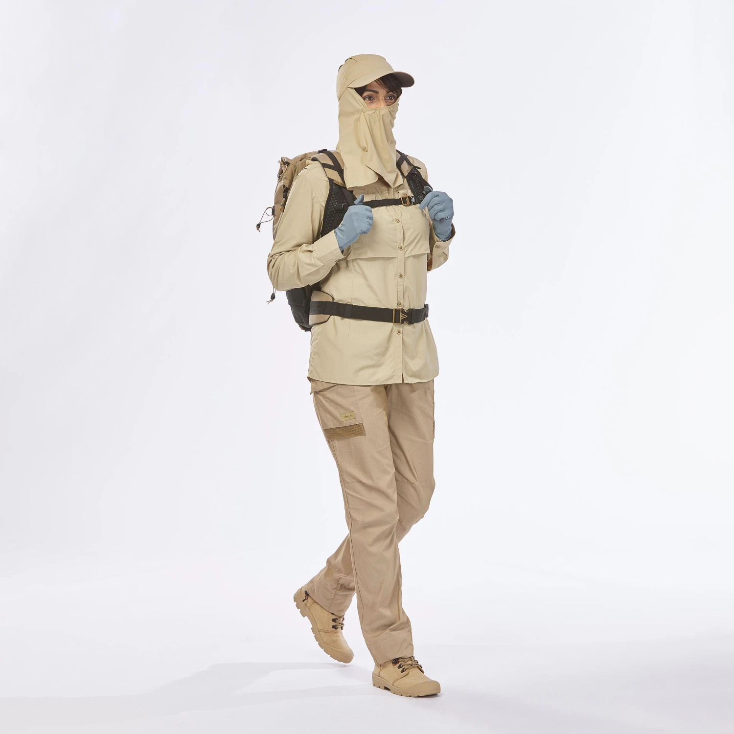 Women's Desert Trekking Anti-UV Trousers Desert 900 14 Women's Desert Trekking Anti-UV Trousers Desert 900 - Image 12