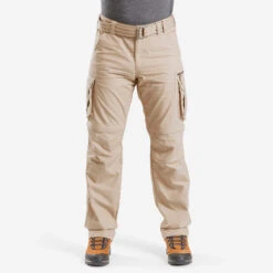Men's Travel Trekking Zip-Off Cargo Trousers - Travel 100 Zip-Off -Forclaz k9483a8097a2b3b4ef43c9e1998b06997