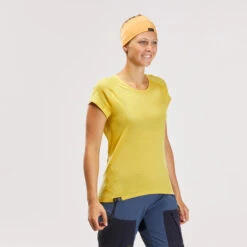 Women’s Merino Wool Short-sleeved Trekking T -Forclaz k94fae02cafe3de23e98097e34f559efe