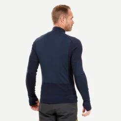Men’s Long-sleeved Mountain Trekking Merino Wool T-shirt With Zipped Collar -Forclaz k9ad6f6de3f6804386f440f5f889c2e73