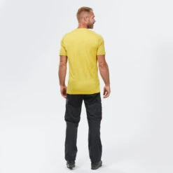 Men's Short-sleeved Merino Wool Trekking T-shirt -Forclaz ka1f1aae78890ed9c8f9bec968db66753