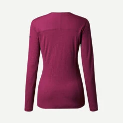 Women's Long-sleeve Merino Wool T-shirt -Forclaz ka2a50bed4b6b25bd10e5fbc4ff77a418