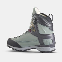 WOMEN'S WATERPROOF LEATHER HIGH TREKKING BOOTS VIBRAM -Forclaz ka8e594a32c11b504bb5095fc465124cb