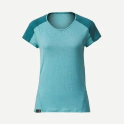 Women’s Merino Wool Short-sleeved Trekking T -Forclaz kae464c287aed1d46b9461ff3fc6241fa