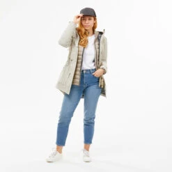 Women's Waterproof 3in1 Travel Trekking Jacket - Travel 900 Compact -10° -Forclaz kafe6a0bd4f081d4c429a210a84e0f656