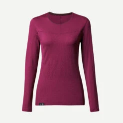 Women's Long-sleeve Merino Wool T-shirt -Forclaz kc66d0064f19fd60d84cc47140b2b5d30