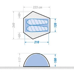 2 Man Dome Trekking Blackout Tent - MT500 F&B -Forclaz kc848671a3a5ea01d2201e540edd0ea41
