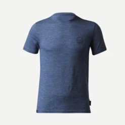 Men's Travel Trekking Merino Wool T-shirt - TRAVEL 100