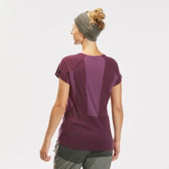 Women’s Merino Wool Short-sleeved Trekking T -Forclaz kd71acbf098915e1373beea4880ccda67