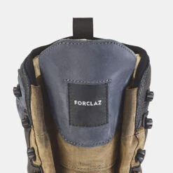 MEN'S WATERPROOF LEATHER HIGH HIKING BOOTS VIBRAM -Forclaz ke12722e55b6f6e42816b24f496fb6e5d