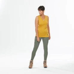 Women's Travel Trekking Heavy-Duty Leggings Travel 500 -Forclaz ke60cb33aefdc4cd0acae726bf2811578