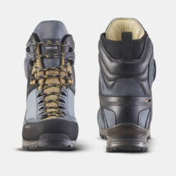 MEN'S WATERPROOF LEATHER HIGH HIKING BOOTS VIBRAM -Forclaz kfd955b0ee47bd7b5d6bed85c16954de8