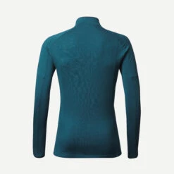 Men's Mountain Trekking Merino Wool Long-Sleeved T-Shirt With Zip Collar -Forclaz kfe6fd73d91bb953d34dcd5eed6df2037
